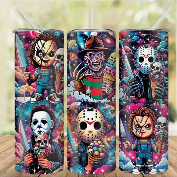Tumbler Stainless Steel Horror Movie Characters 20oz